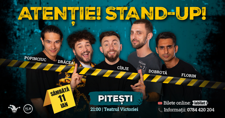 Stand-up comedy cu Drăcea, Cîrje, Florin, Dobrotă și Popinciuc | Teatrul Victoriei